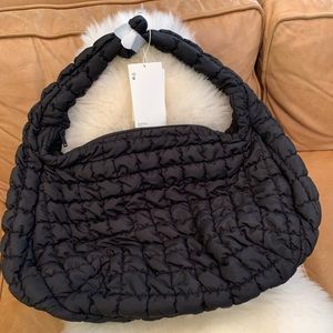 COS Quilted Oversized Shoulder Bag/ Black/NWT